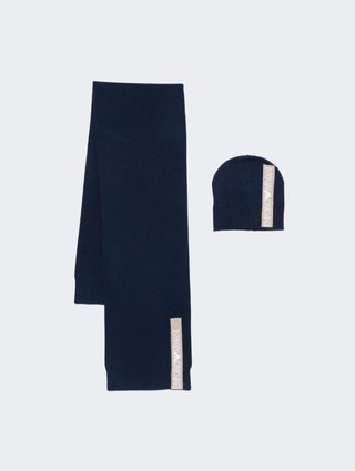 Синя шапка, шарф EMPORIO ARMANI KIDS : фото - Invogue