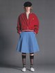 Красная куртка Pushbutton из шерсти и полиэстера: фото 1 - Invogue