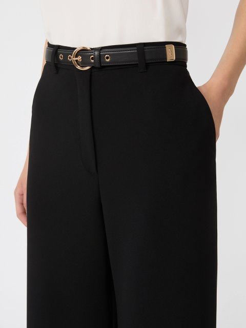 Черные брюки MAX MARA широкого кроя: фото 4 - Invogue