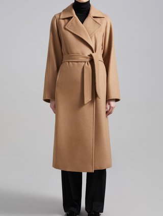Темно-бежеве пальто MAX MARA з верблюжої вовни: фото 1 - Invogue