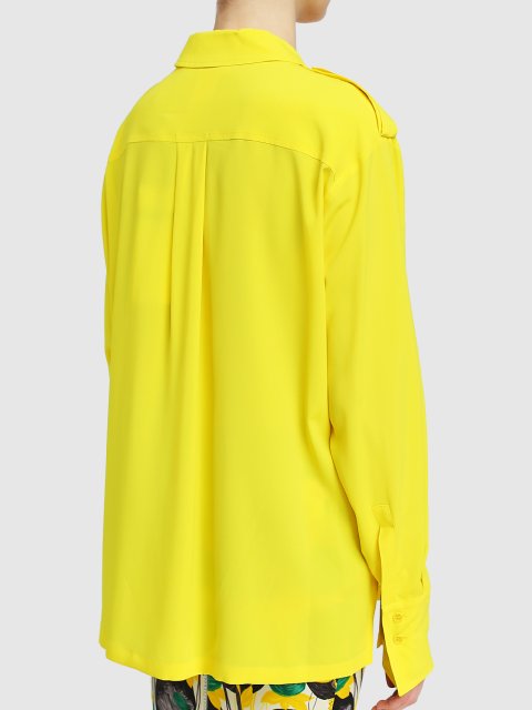 Жёлтая рубашка SPORTMAX: фото 4 - Invogue