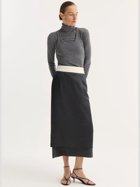 Темно-синя спідниця Róhe з еластинчої вовни: фото 1 - Invogue