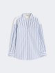 Темно-синя сорочка у смужку Weekend Max Mara з бавовни: фото - Invogue