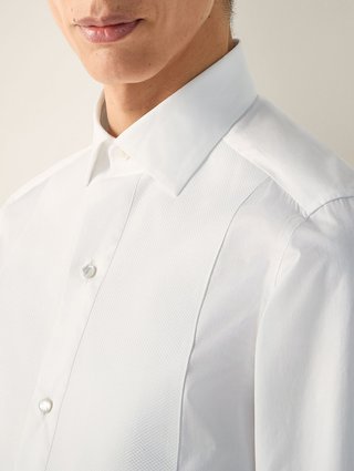 Біла сорочка ZEGNA з бавовни: фото 4 - Invogue