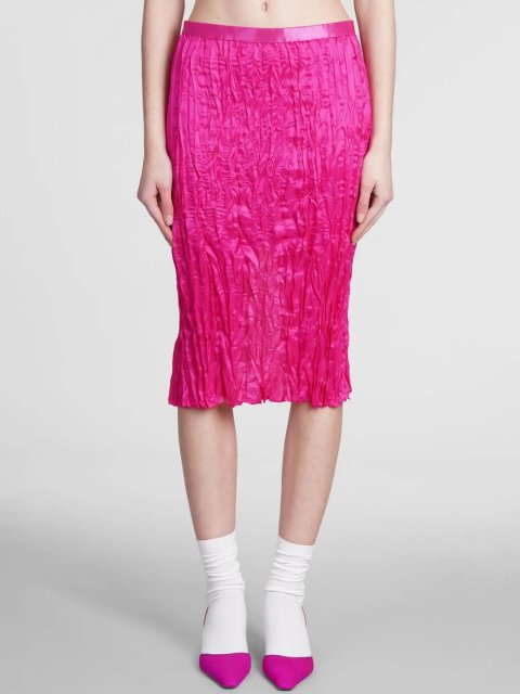 Спідниця кольору фуксії Acne Studios міді: фото 1 - Invogue