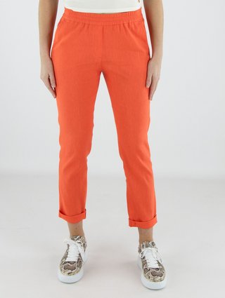 Коралловые брюки Marc Cain из льна: фото 1 - Invogue