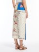 Молочная юбка Weekend Max Mara шелковая с принтом: фото 3 - Invogue