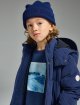 Синя шапка EMPORIO ARMANI KIDS з вовни та акрилу: фото 1 - Invogue