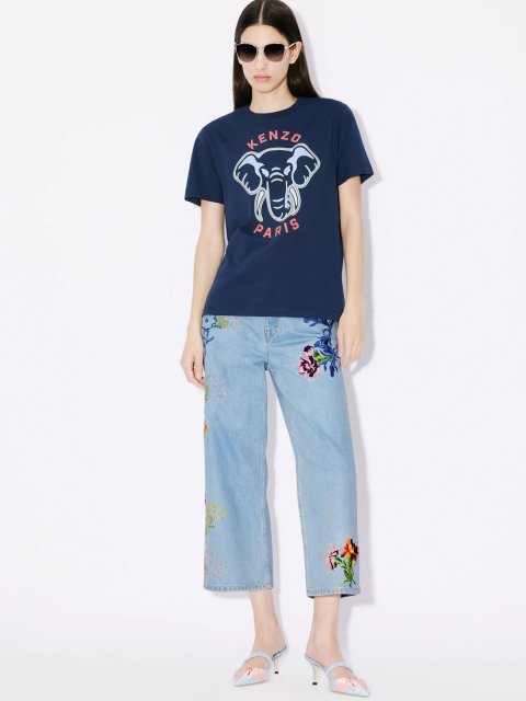 Синяя футболка KENZO: фото 4 - Invogue