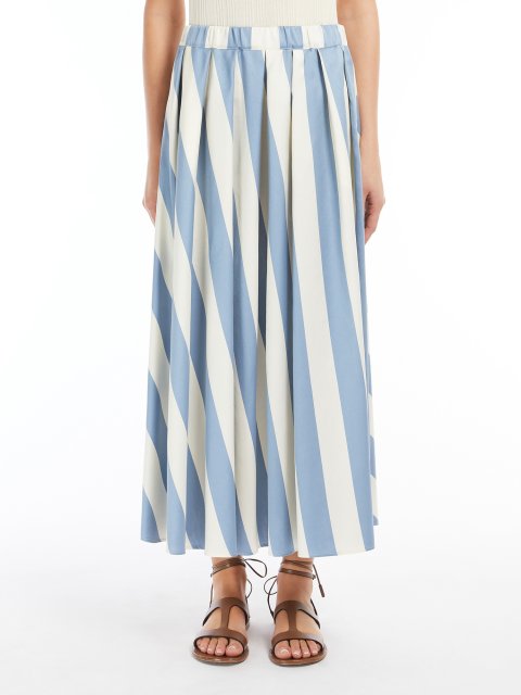 Юбка в полоску Weekend Max Mara из хлопка и шелка: фото 2 - Invogue