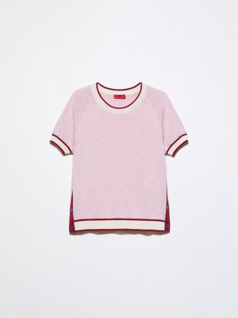 Розовая футболка MAX&CO вязаная: фото - Invogue