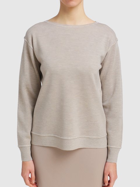 Бежевый свитер MAX MARA: фото 2 - Invogue