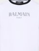 Біла футболка Balmain з чорним логотипом з органічної бавовни: фото 3 - Invogue