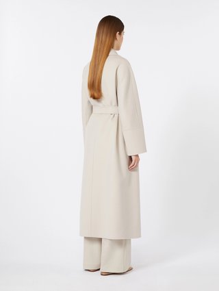 Бежевое пальто MAX MARA из чистой шерсти: фото 3 - Invogue