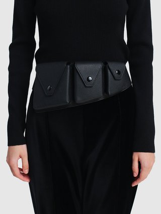 Чёрный ремень KENZO: фото 2 - Invogue