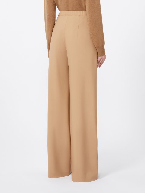 Темно-бежеві брюки MAX MARA з вовняної саржі: фото 3 - Invogue