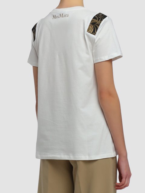 Белая футболка MAX MARA: фото 2 - Invogue