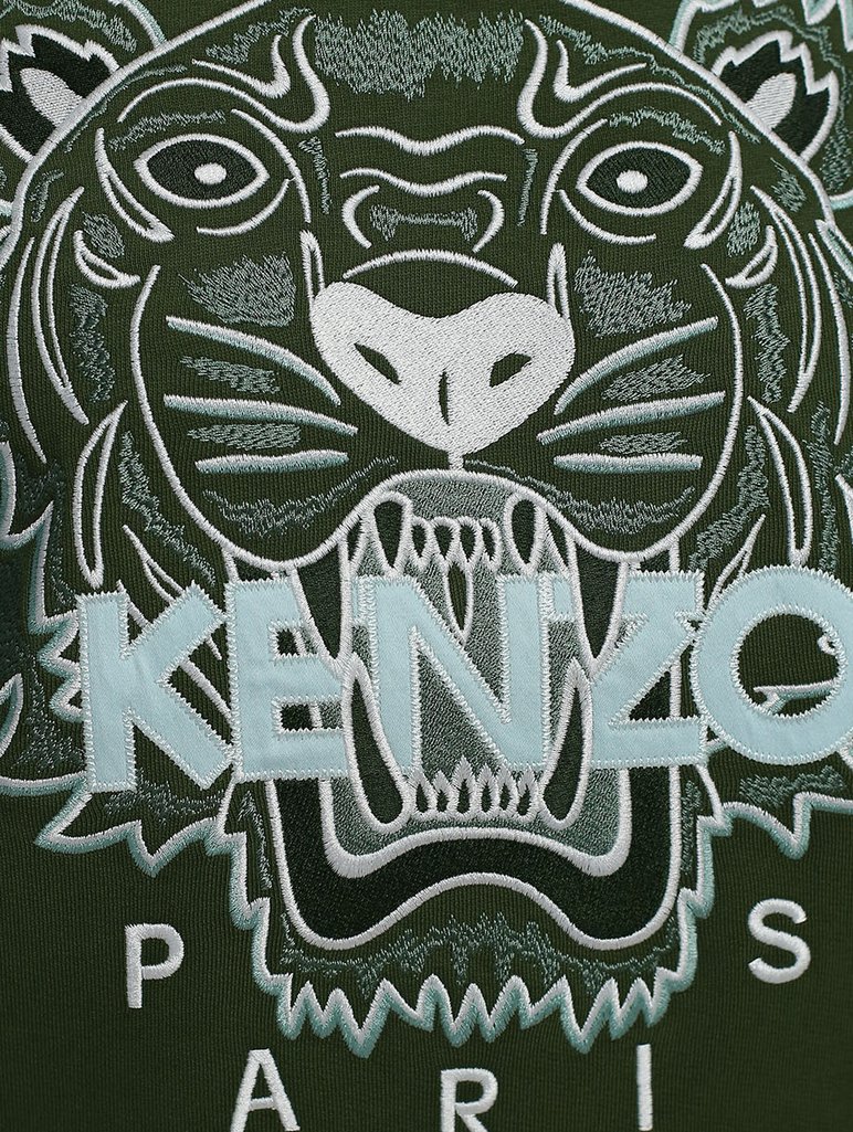 Зелёный свитшот KENZO: фото 4 - Invogue