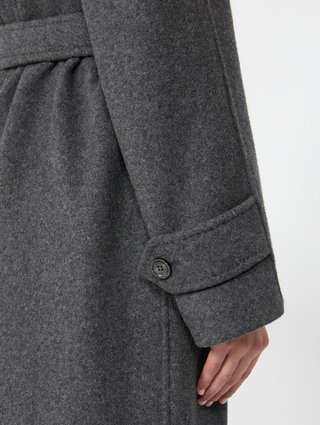 Тёмно-серое пальто Max Mara из кашемира: фото 5 - Invogue