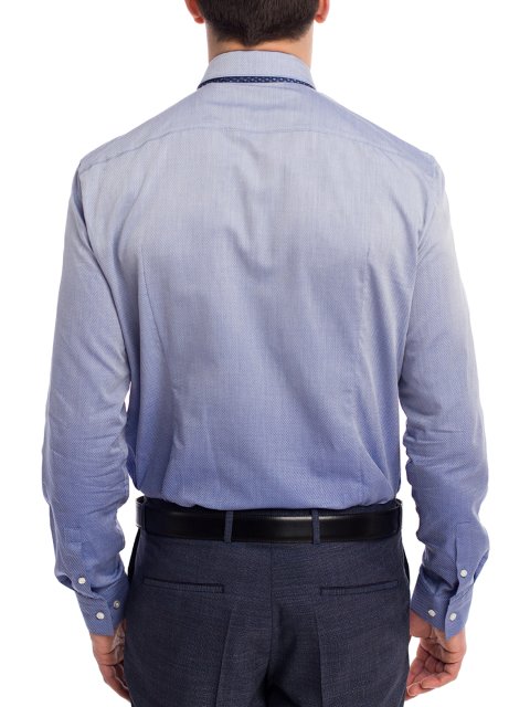 Блакитна сорочка BOSS бавовняна: фото 3 - Invogue