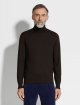 Темно-коричневий светр ZEGNA з кашеміру та шовку: фото 1 - Invogue