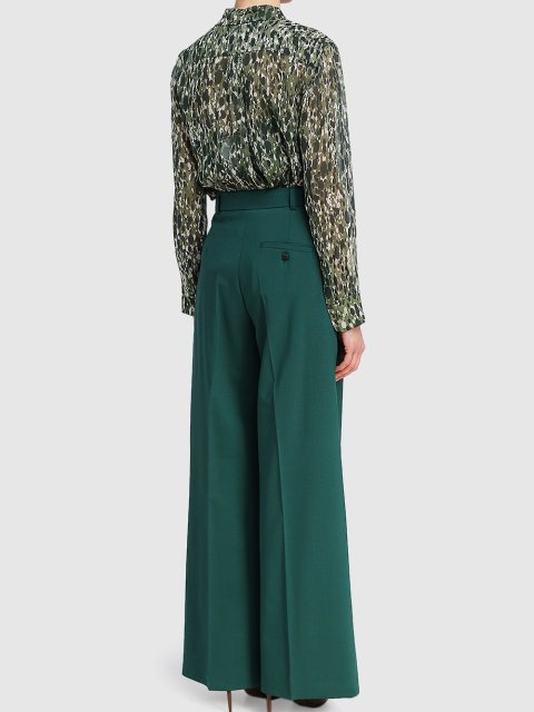Зелёная рубашка MAX MARA: фото 2 - Invogue