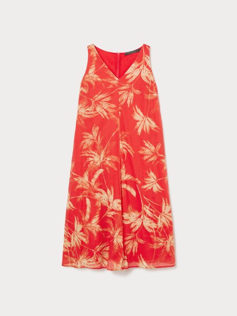 Красное платье Marina Rinaldi хлопковое: фото - Invogue