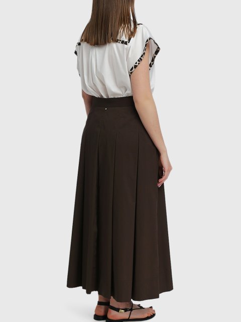 Коричневая юбка MARINA RINALDI: фото 3 - Invogue