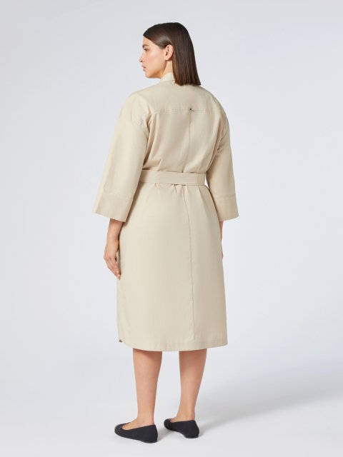 Бежева сукня Marina Rinaldi з бавовняного попліну: фото 3 - Invogue