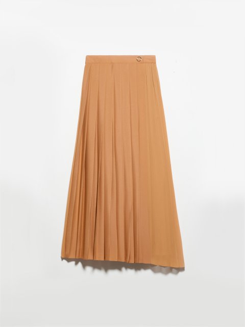 Темно-бежевая юбка Max&Co из плесированного жоржета: фото - Invogue