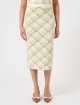 Кремовая юбка MARINA RINALDI с жаккардовым узором: фото 2 - Invogue