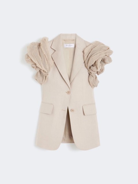 Бежевий жакет Max Mara з льону: фото - Invogue