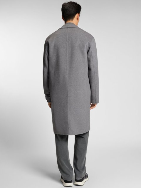 Серое пальто BOSS из шерсти: фото 3 - Invogue