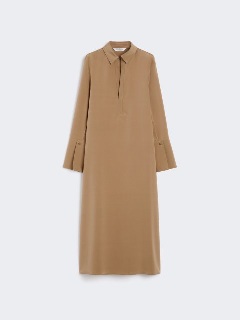 Світло-коричнева сукня MAX MARA з шовкового крепдешину: фото - Invogue