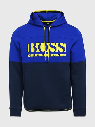 Синее  худи BOSS: фото - Invogue