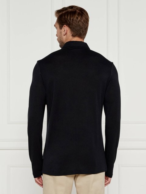 Чорне поло BOSS з довгим рукавом: фото 1 - Invogue