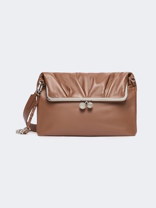 Коричневая сумка Pasticcino Weekend Max Mara из кожи: фото - Invogue