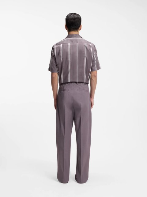 Фиолетовые брюки BOSS из хлопка: фото 3 - Invogue