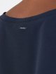 Темно-синя футболка MAX MARA з атласу: фото 4 - Invogue