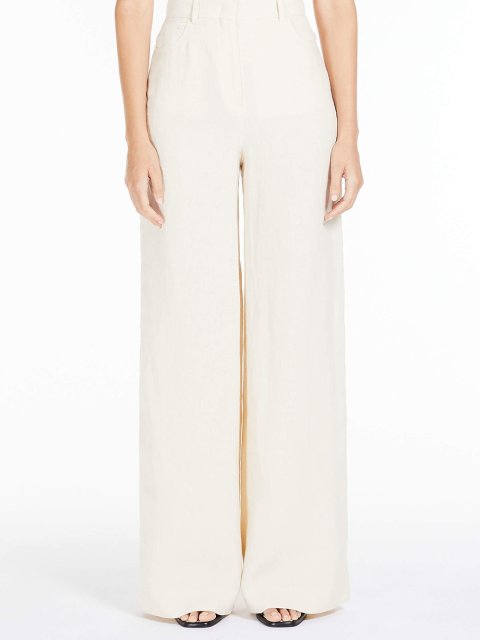 Кремовые брюки MAX MARA: фото 1 - Invogue