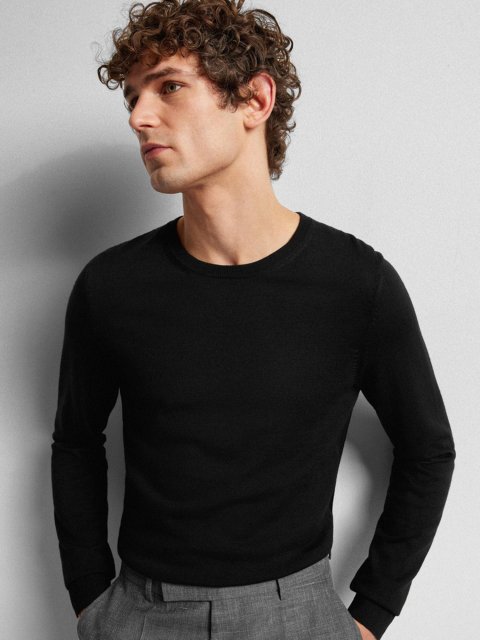 Чорний светр BOSS з натуральної вовни: фото 4 - Invogue