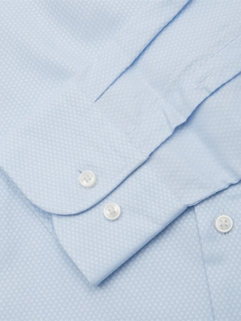 Блакитна сорочка BOSS бавовняна: фото 3 - Invogue