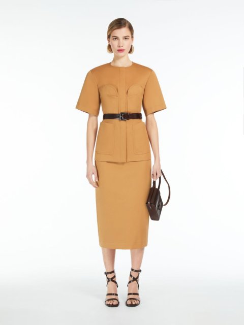 Світло-коричнева спідниця міді Max Mara: фото 3 - Invogue