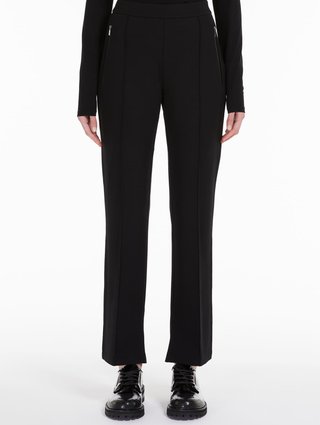 Черные брюки WEEKEND MAX MARA с карманами и застежкой-молнией: фото 1 - Invogue