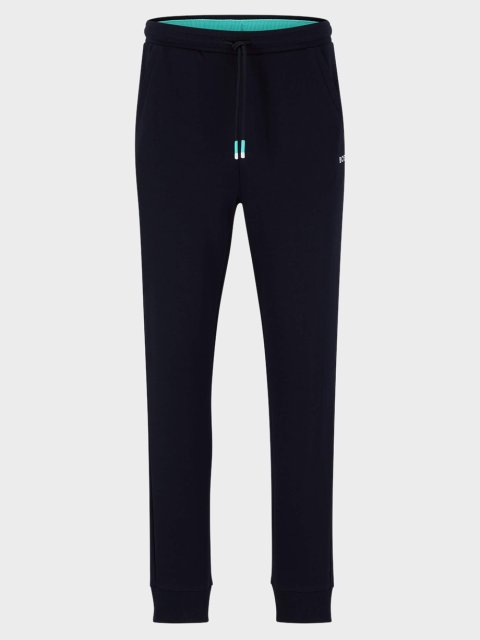 Тёмно-синие брюки спорт BOSS: фото - Invogue