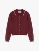 Бордовий кардиган Weekend Max Mara з бавовняної пряжі: фото - Invogue