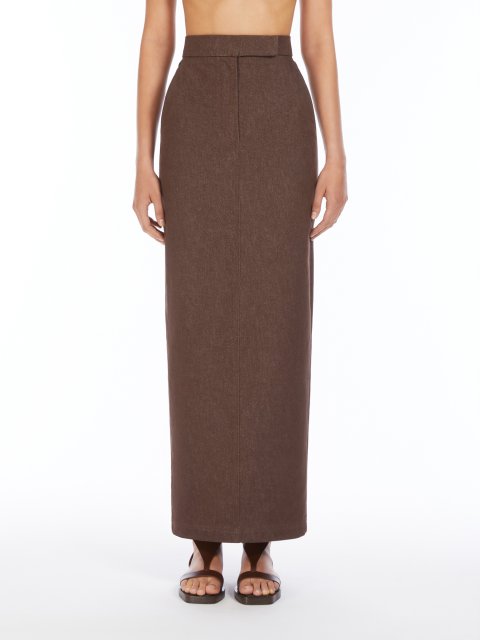 Коричневая юбка Max Mara хлопковая: фото 2 - Invogue