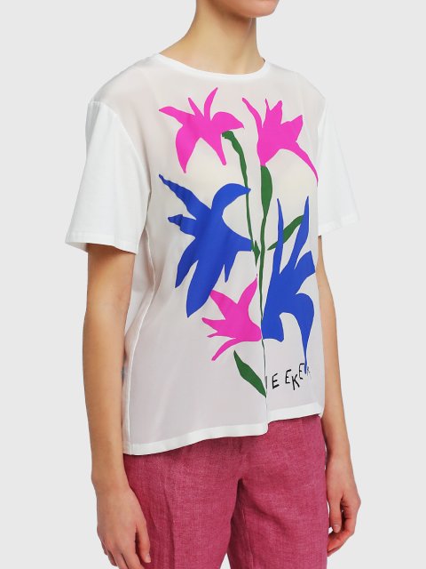 Белая футболка WEEKEND MAX MARA: фото 3 - Invogue