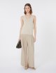 Бежевий топ WEEKEND MAX MARA з еластичної віскозної пряжі: фото 1 - Invogue