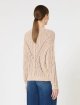 Бежевий светр MAX MARA з бавовни та люрексу: фото 3 - Invogue